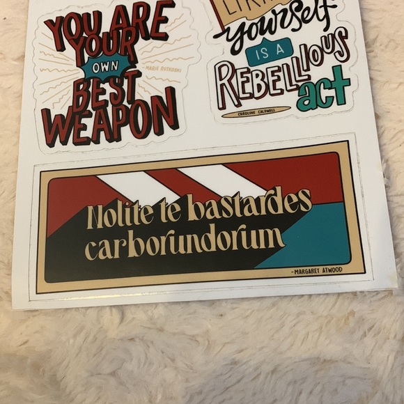 2 bookish sticker sheets & Habit tracker notepad -Owlcrate items - Picture 10 of 14